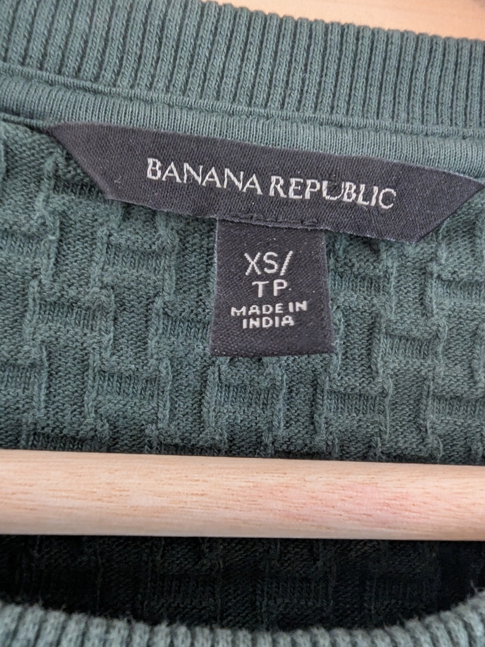 Banana Republic Textured Embellished Short Sleeve Sweater 100% Cotton - Picture 7 of 9